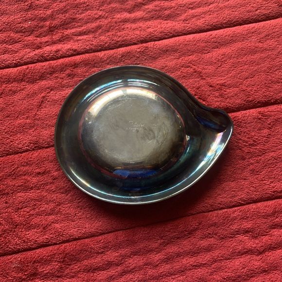 Flair 1847 Rogers Bros IS Tear Drop Silver Plate Trinket Dish Plate VINTAGE - Picture 3 of 5